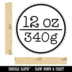 12 oz 340g Ounce Grams Weight Label Self-Inking Rubber Stamp for Stamping Crafting Planners
