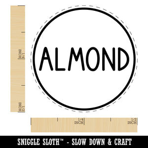 Almond Flavor Scent Rounded Text Self-Inking Rubber Stamp for Stamping Crafting Planners