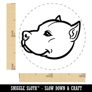 American Pit Bull Terrier Dog Head Self-Inking Rubber Stamp for Stamping Crafting Planners