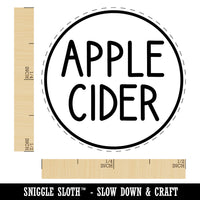 Apple Cider Flavor Scent Rounded Text Self-Inking Rubber Stamp for Stamping Crafting Planners