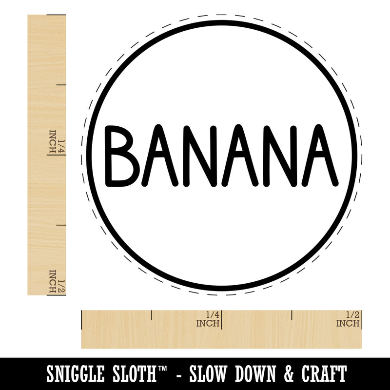 Banana Flavor Scent Rounded Text Self-Inking Rubber Stamp for Stamping Crafting Planners