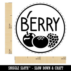 Berry Text with Image Flavor Scent Self-Inking Rubber Stamp for Stamping Crafting Planners