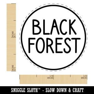 Black Forest Flavor Scent Rounded Text Self-Inking Rubber Stamp for Stamping Crafting Planners