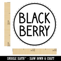 Blackberry Flavor Scent Rounded Text Self-Inking Rubber Stamp for Stamping Crafting Planners