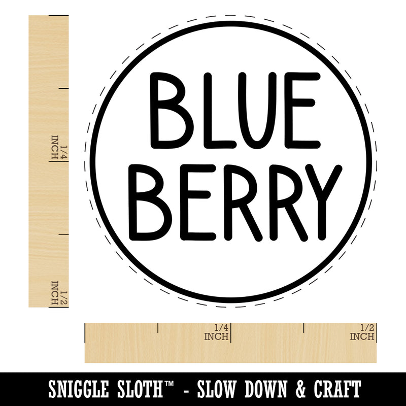 Blueberry Flavor Scent Rounded Text Self-Inking Rubber Stamp for Stamping Crafting Planners