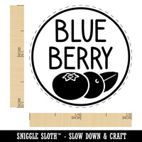 Blueberry Text with Image Flavor Scent Self-Inking Rubber Stamp for Stamping Crafting Planners