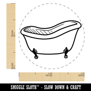 Cast Iron Bath Tub Self-Inking Rubber Stamp for Stamping Crafting Planners