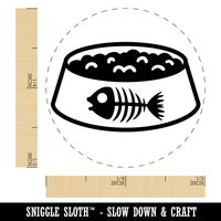 Cat Food Bowl Self-Inking Rubber Stamp for Stamping Crafting Planners