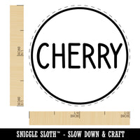 Cherry Flavor Scent Rounded Text Self-Inking Rubber Stamp for Stamping Crafting Planners