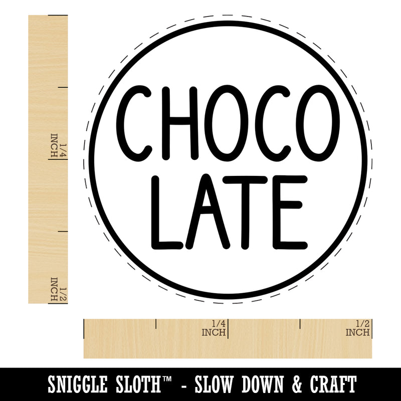 Chocolate Flavor Scent Rounded Text Self-Inking Rubber Stamp for Stamping Crafting Planners