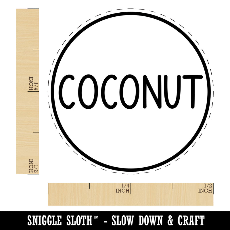 Coconut Flavor Scent Rounded Text Self-Inking Rubber Stamp for Stamping Crafting Planners