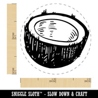 Cut Open Coconut Self-Inking Rubber Stamp for Stamping Crafting Planners