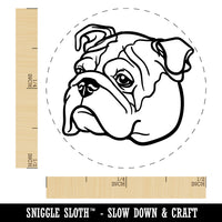 English Bulldog Head Self-Inking Rubber Stamp for Stamping Crafting Planners
