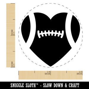 Heart Shaped Football Sports Self-Inking Rubber Stamp for Stamping Crafting Planners