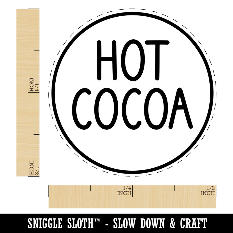 Hot Cocoa Flavor Scent Rounded Text Self-Inking Rubber Stamp for Stamping Crafting Planners