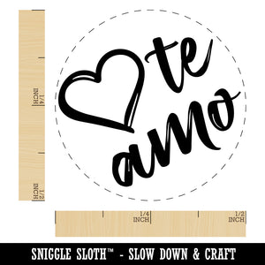 I Love You in Spanish Te Amo Heart Self-Inking Rubber Stamp for Stamping Crafting Planners