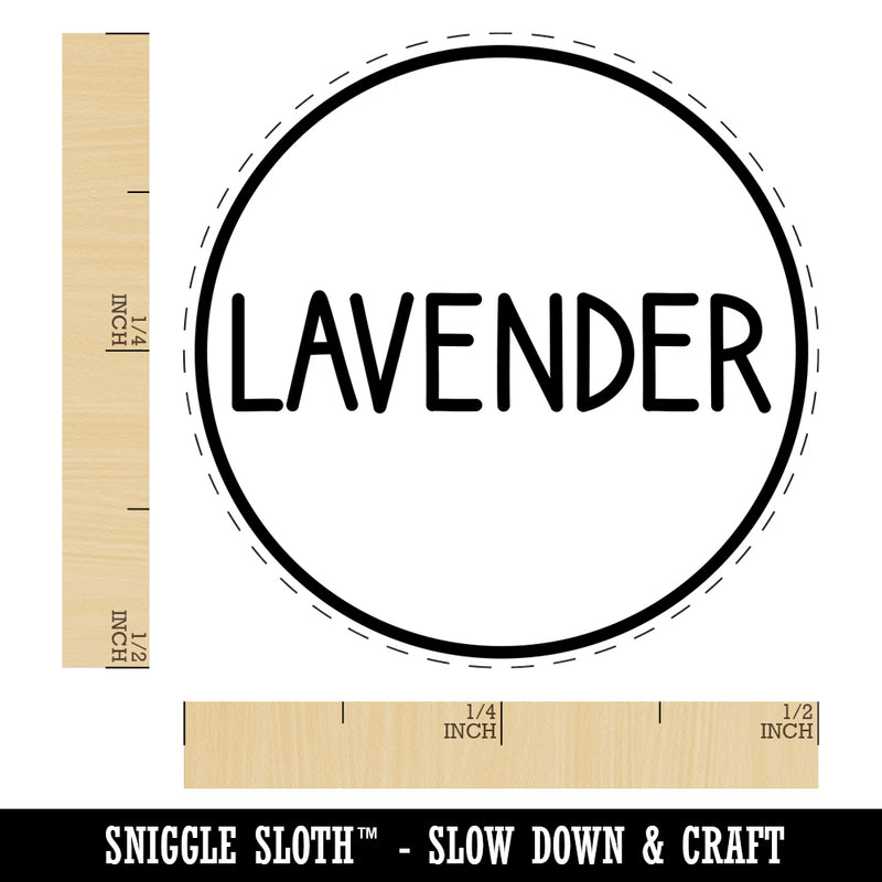 Lavender Flavor Scent Rounded Text Herb Flower Self-Inking Rubber Stamp for Stamping Crafting Planners