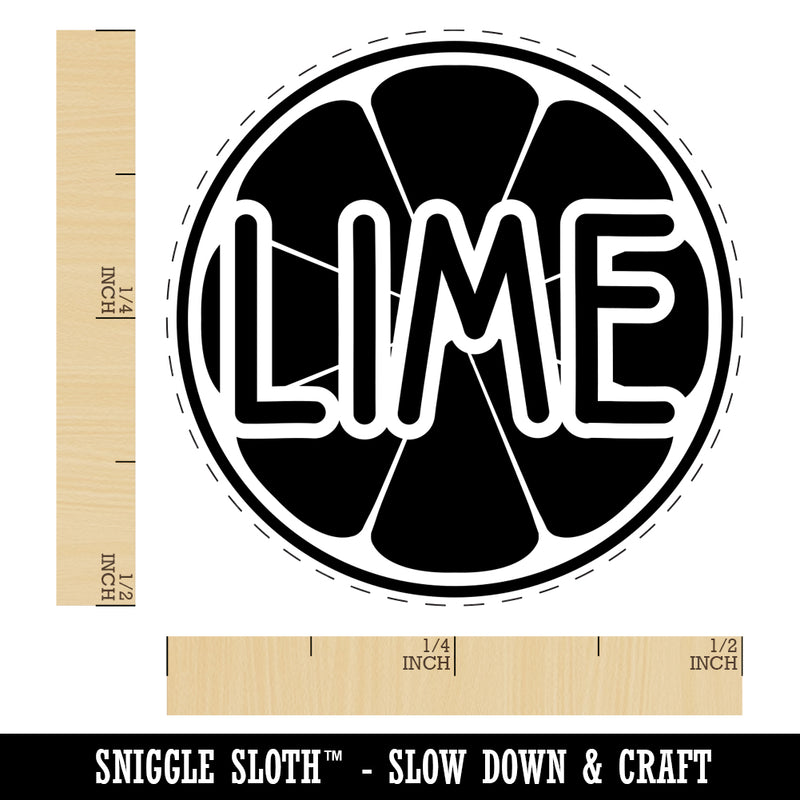 Lime Text with Image Flavor Scent Self-Inking Rubber Stamp for Stamping Crafting Planners