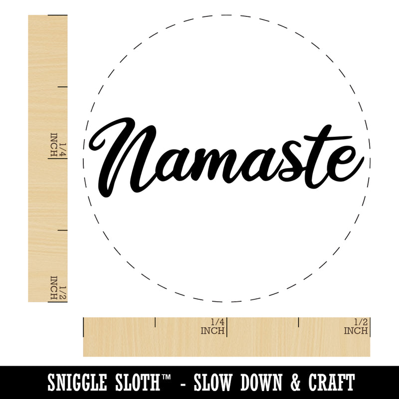 Namaste Script Font Self-Inking Rubber Stamp for Stamping Crafting Planners