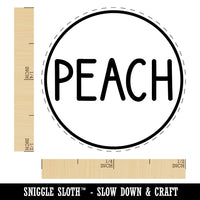 Peach Flavor Scent Rounded Text Self-Inking Rubber Stamp for Stamping Crafting Planners