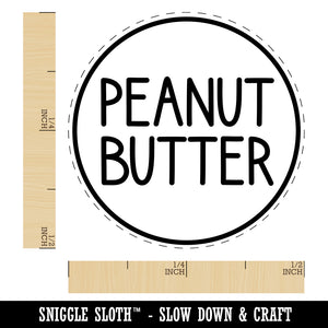 Peanut Butter Flavor Scent Rounded Text Self-Inking Rubber Stamp for Stamping Crafting Planners