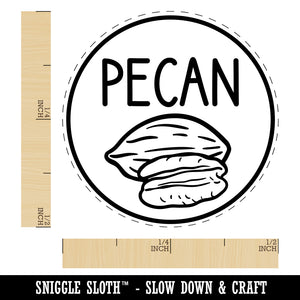 Pecan Text with Image Flavor Scent Self-Inking Rubber Stamp for Stamping Crafting Planners