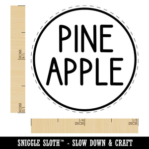 Pineapple Flavor Scent Rounded Text Self-Inking Rubber Stamp for Stamping Crafting Planners