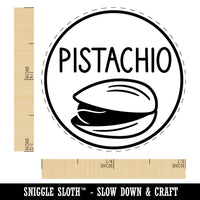 Pistachio Text with Image Flavor Scent Self-Inking Rubber Stamp for Stamping Crafting Planners