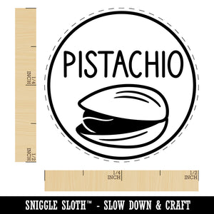 Pistachio Text with Image Flavor Scent Self-Inking Rubber Stamp for Stamping Crafting Planners