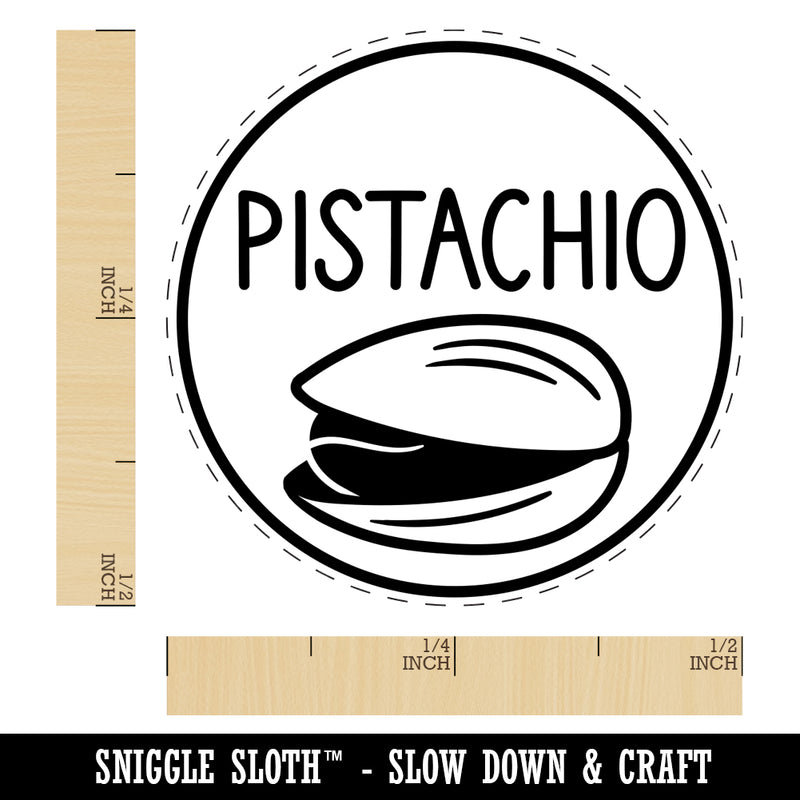 Pistachio Text with Image Flavor Scent Self-Inking Rubber Stamp for Stamping Crafting Planners