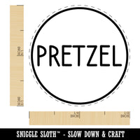 Pretzel Flavor Scent Rounded Text Self-Inking Rubber Stamp for Stamping Crafting Planners