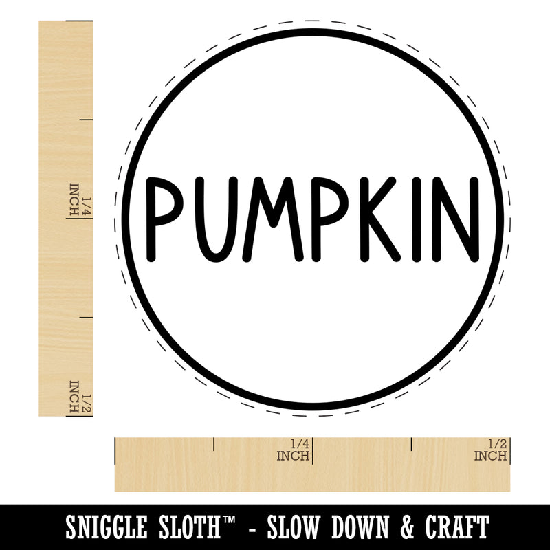 Pumpkin Flavor Scent Rounded Text Self-Inking Rubber Stamp for Stamping Crafting Planners