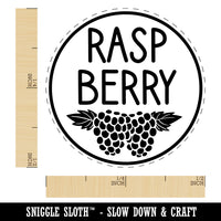 Raspberry Text with Image Flavor Scent Self-Inking Rubber Stamp for Stamping Crafting Planners