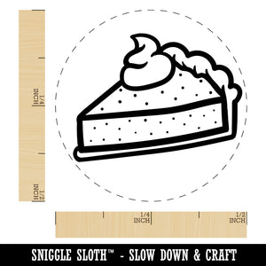 Slice of Pumpkin Pie Self-Inking Rubber Stamp for Stamping Crafting Planners