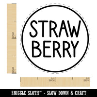 Strawberry Flavor Scent Rounded Text Self-Inking Rubber Stamp for Stamping Crafting Planners