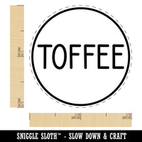 Toffee Flavor Scent Rounded Text Self-Inking Rubber Stamp for Stamping Crafting Planners