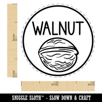 Walnut Text with Image Flavor Scent Self-Inking Rubber Stamp for Stamping Crafting Planners