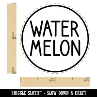 Watermelon Flavor Scent Rounded Text Self-Inking Rubber Stamp for Stamping Crafting Planners