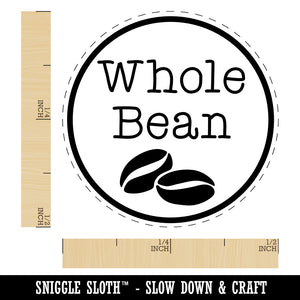 Whole Bean Coffee Label Self-Inking Rubber Stamp for Stamping Crafting Planners