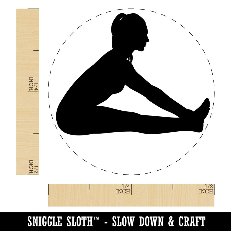 Yoga Seated Forward Bend Pose Self-Inking Rubber Stamp for Stamping Crafting Planners