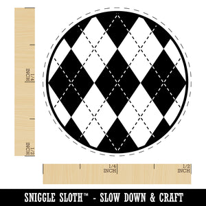 Argyle Sweater Pattern Self-Inking Rubber Stamp for Stamping Crafting Planners