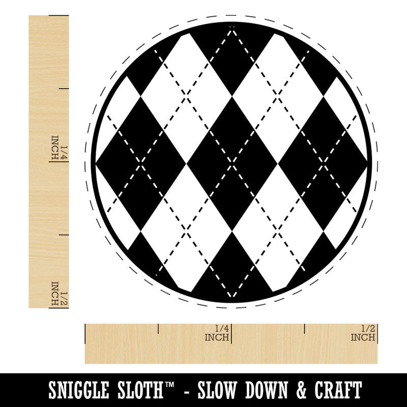 Argyle Sweater Pattern Self-Inking Rubber Stamp for Stamping Crafting Planners