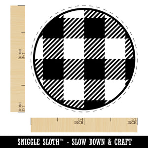 Buffalo Plaid Pattern Self-Inking Rubber Stamp for Stamping Crafting Planners