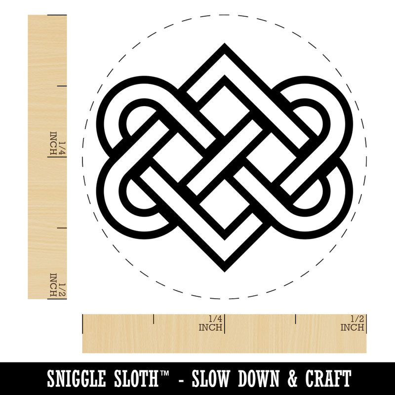 Celtic Love Knot Outline Self-Inking Rubber Stamp for Stamping Crafting Planners