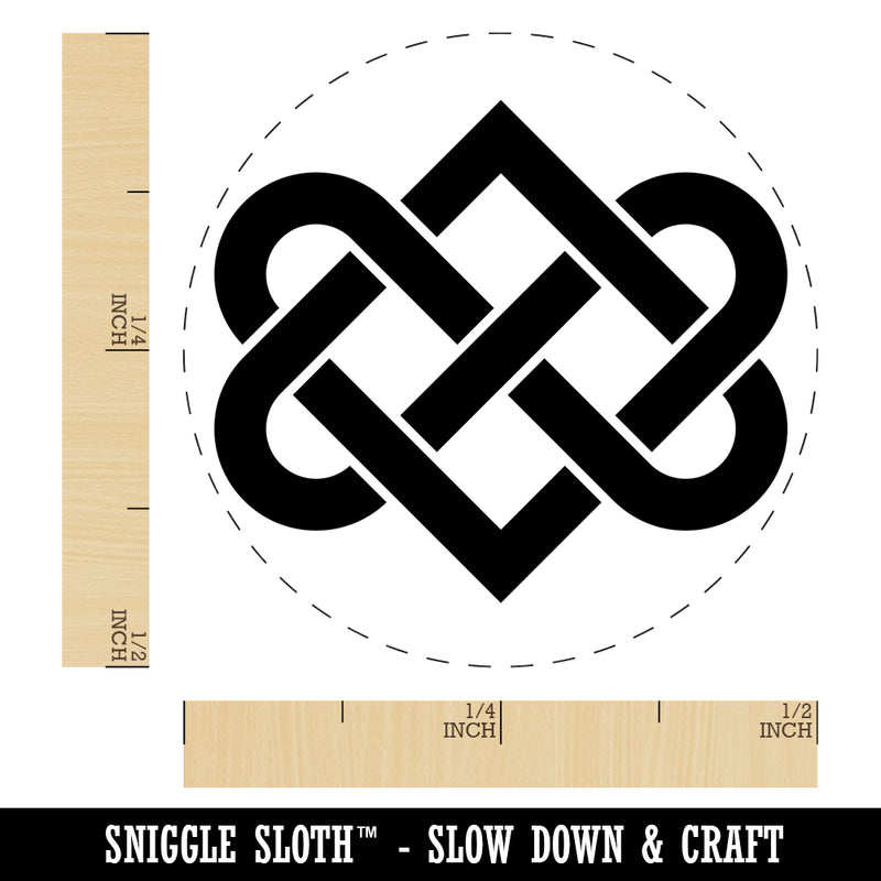Celtic Love Knot Silhouette Self-Inking Rubber Stamp for Stamping Crafting Planners