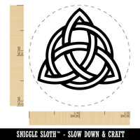 Celtic Triquetra Knot Outline Self-Inking Rubber Stamp for Stamping Crafting Planners