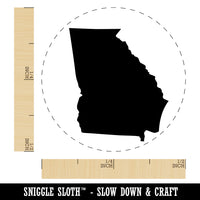 Georgia State Silhouette Self-Inking Rubber Stamp for Stamping Crafting Planners