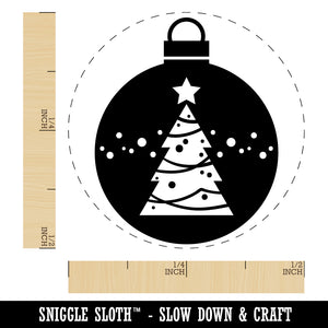 Holiday Ornament Christmas Evergreen Tree Self-Inking Rubber Stamp for Stamping Crafting Planners