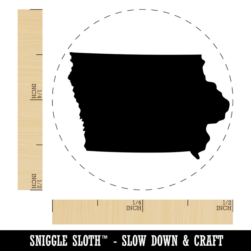 Iowa State Silhouette Self-Inking Rubber Stamp for Stamping Crafting Planners