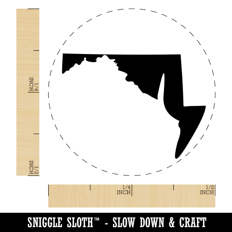 Maryland State Silhouette Self-Inking Rubber Stamp for Stamping Crafting Planners